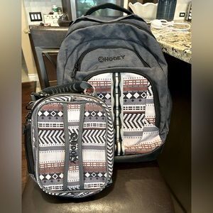 Hooey backpack and lunch kit, both are in new condition used for school.